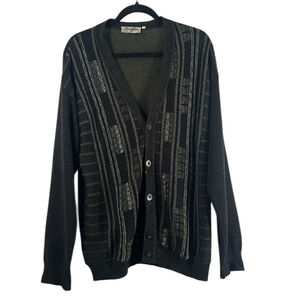 Vintage cardigan 3D knit sweater made in Italy sz Lg